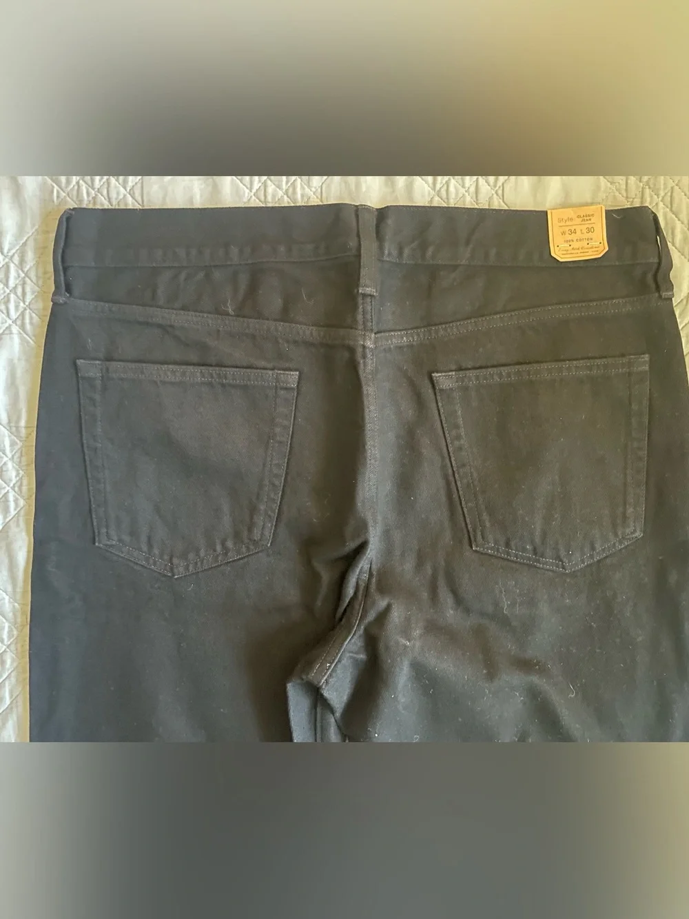 J. Crew Classic Straight jean in black rinse Size 34/30 NWT $168 CC325